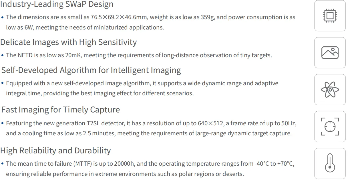 Photon H615 Medium-Wave Hot Cooled Infrared Module